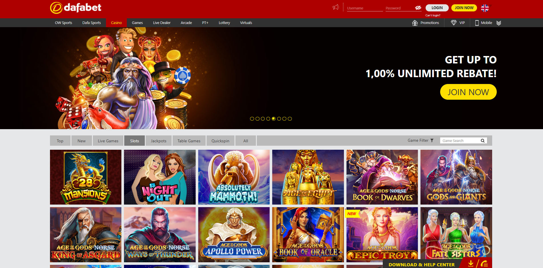 Dafabet Slot Games